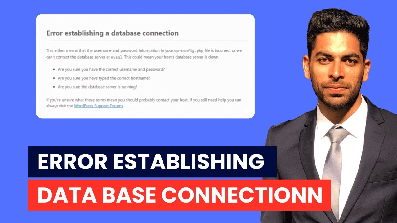 Fix “Error Establishing a Database Connection” in WordPress