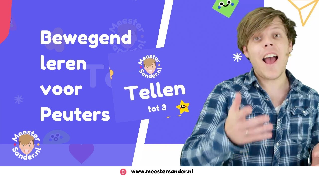 Leer tellen tot 1, 2 en 3 - Bewegend leren voor peuters met meester Sander