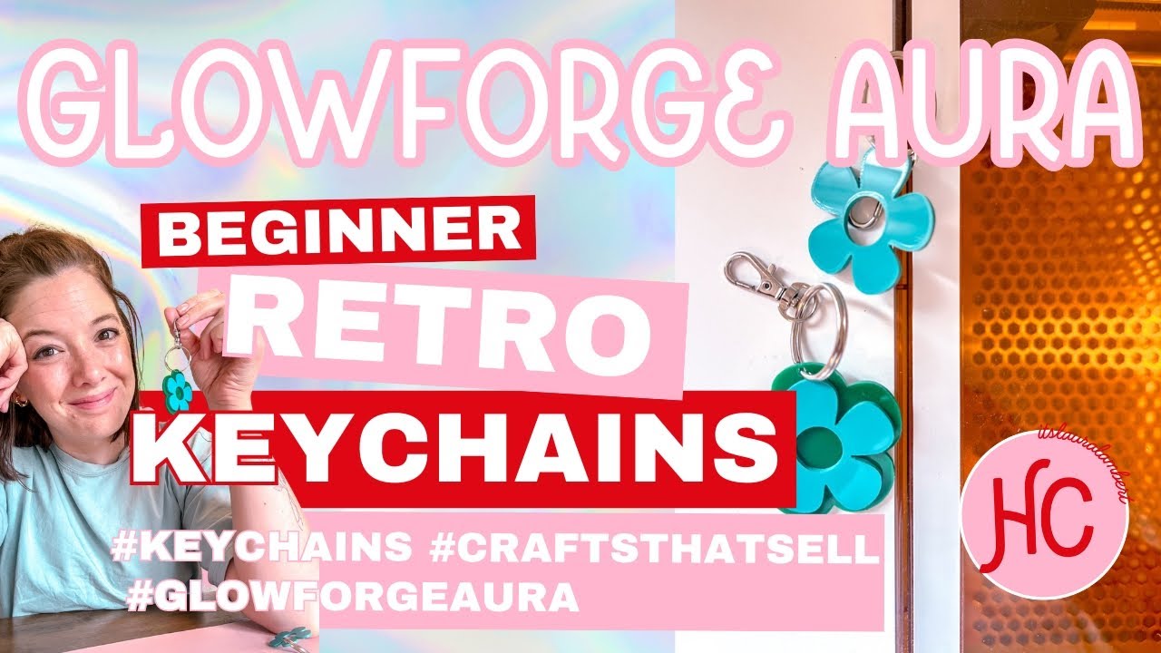 DIY Retro Floral Keychains with Glowforge Aura | Crafts that Sell: Easy Laser Cutting Tutorial