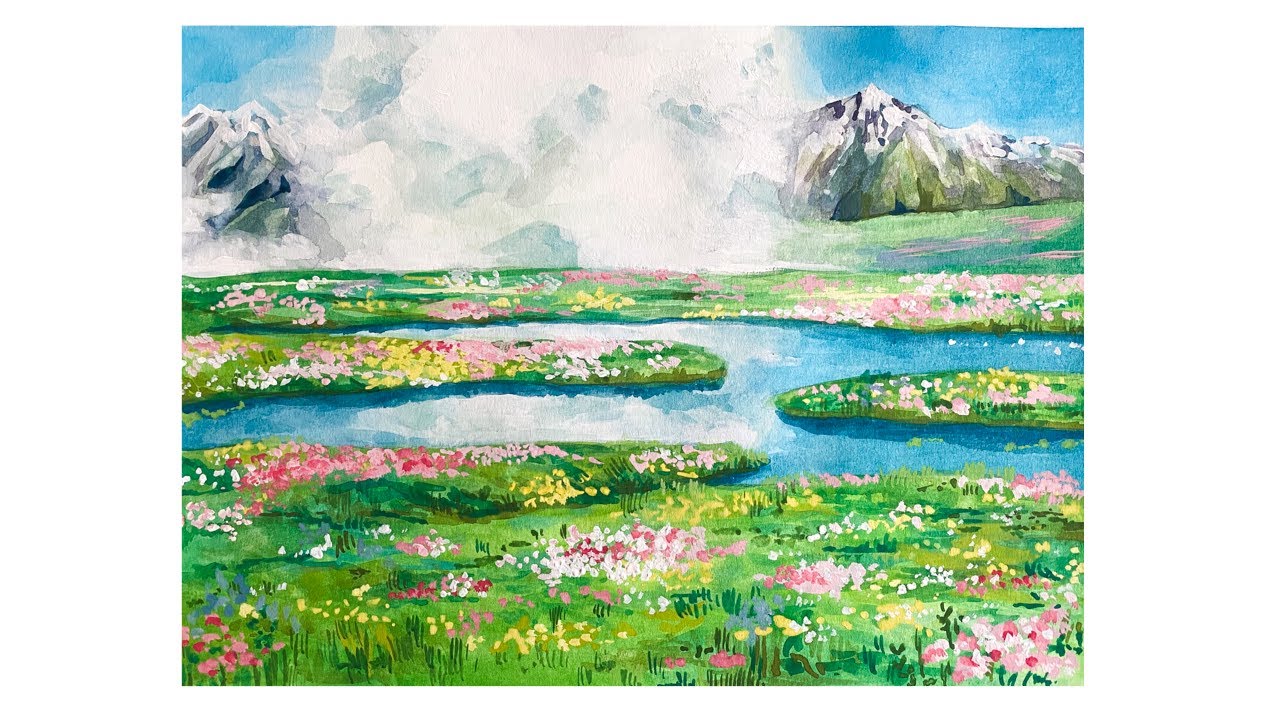 Ghibli Gouache Painting: Howl's Moving Castle