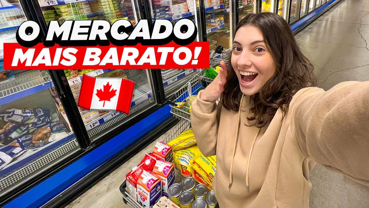 tá tudo CARO mas achei um mercado BARATO! 😱 Compras de supermercado no CANADÁ, vlog de rotina 🇨🇦