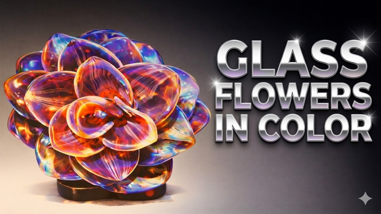 LIVE Glassblowing – Handmade American Glass • Sculpting Glass Flowers at 4000°
