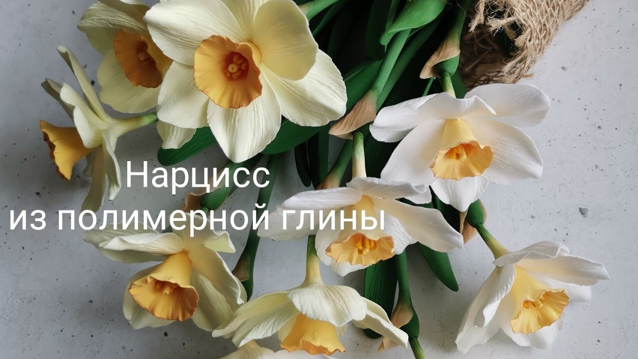 Нарцисс из полимерной глины