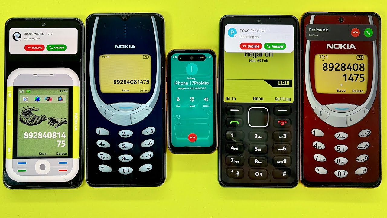 Incoming Call Nokia Launcher POCO F4+ViVo Y16+Realme C75+Redmi Note10s | Outgoing Call iPhone 17ProM