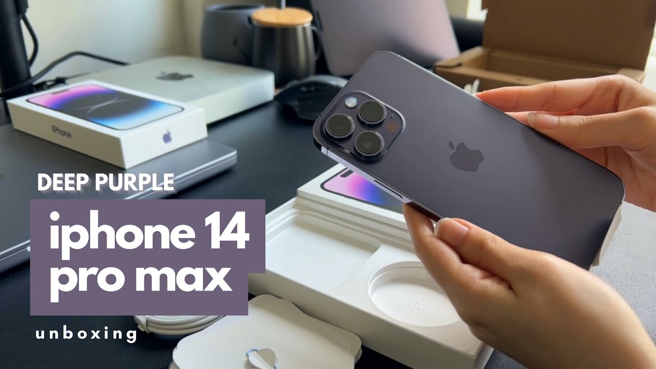 iPhone 14 pro max unboxing (deep purple 💜 | 256 GB)