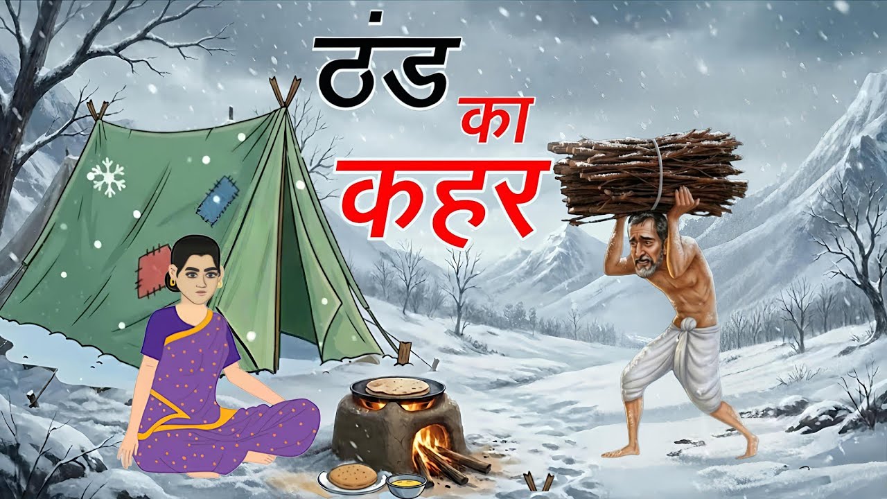 गरीब की ठंड | ठंड का कहर | Thand Ka Kahar | Hindi Moral Story | Hindi kahaniya | Cartoon video 