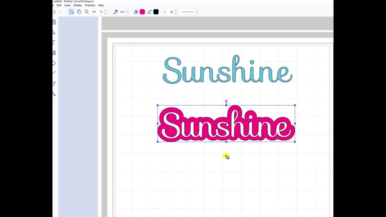 Использование шрифтов в Canvas Workspace для Brother ScanNCut