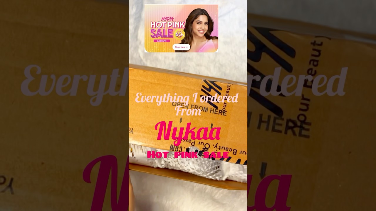 ✨NYKAA hot pink sale haul #hotdeals #discount #shorts #haircare #makeup #skincare #nykaa #viral