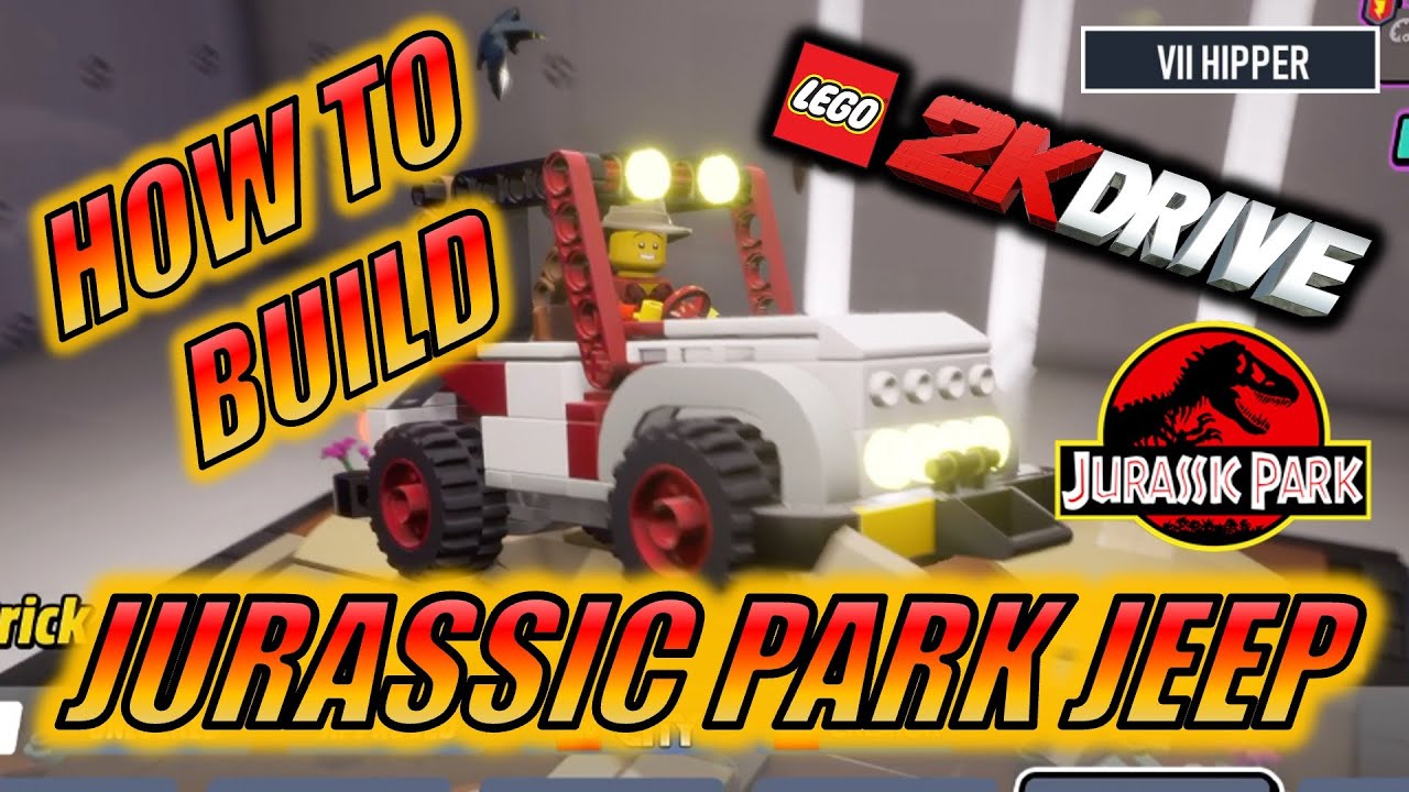 How to Build a JURASSIC PARK JEEP in LEGO 2K Drive