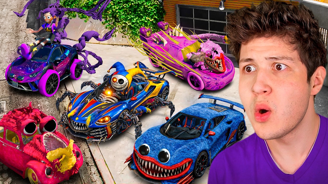 ROBANDO COCHES de POPPY PLAYTIME 5 en GTA 5! 🚘👻 (Mods)