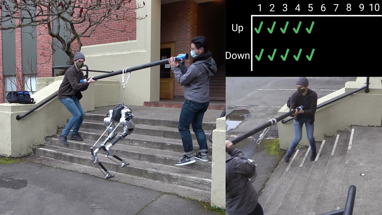 Reliability Tests of a Learned Stair Climbing Controller