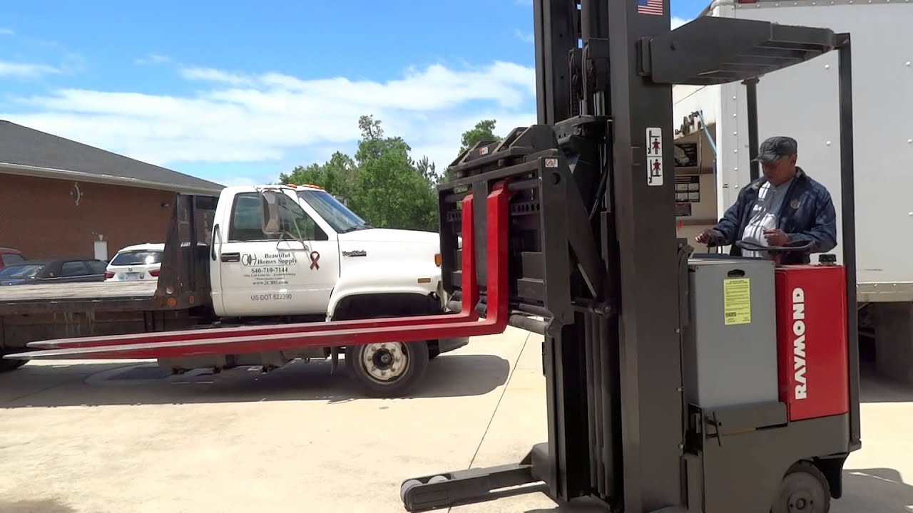 Raymond narrow aisle reach electric forklift