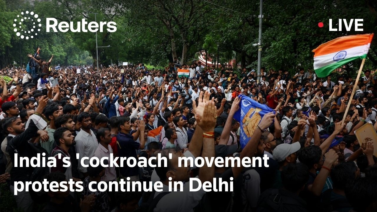 LIVE: India's 'cockroach' movement protests continue in Delhi