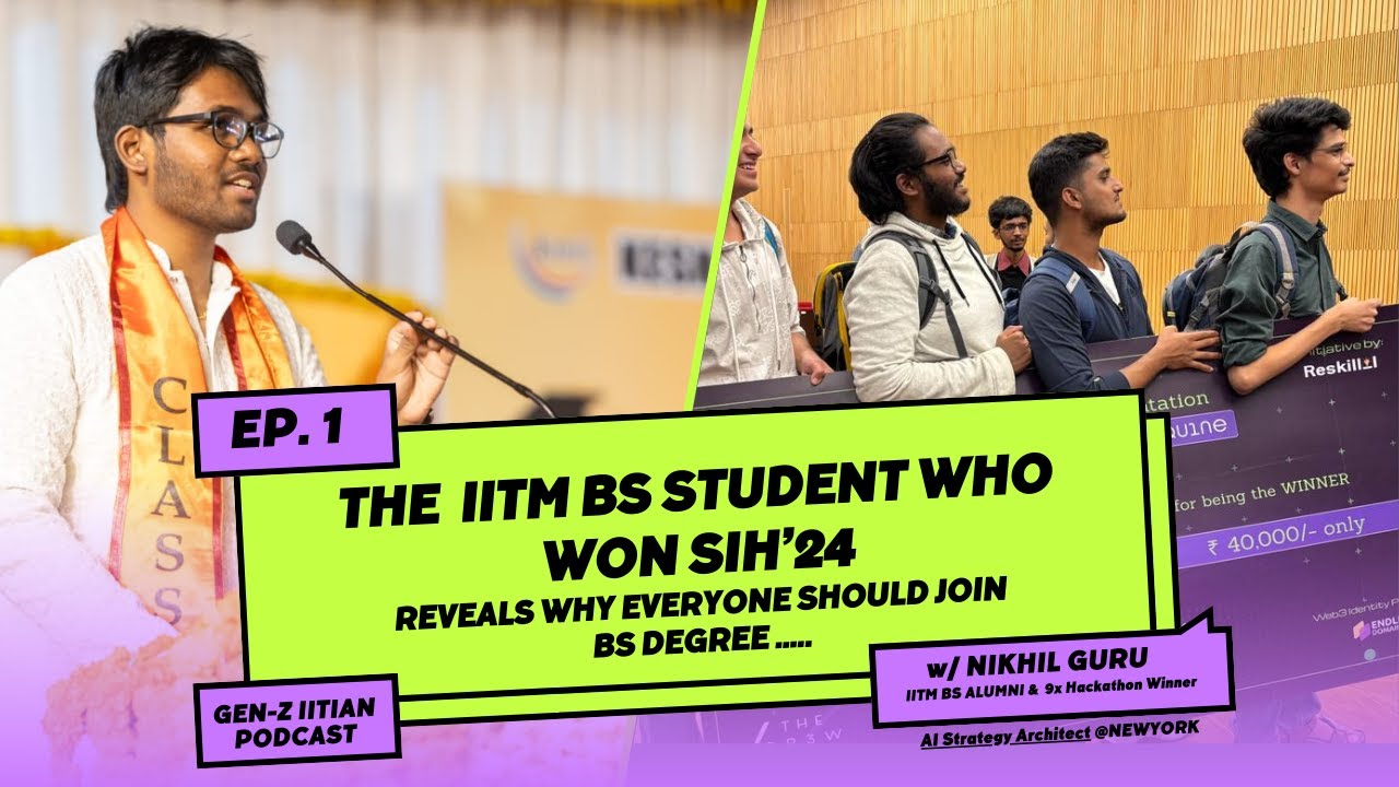 IITM BS Graduate Interview 🎓 | SIH’24 Winner to Placements 🚀 | Life After IITM BS | Gen-Z IITian