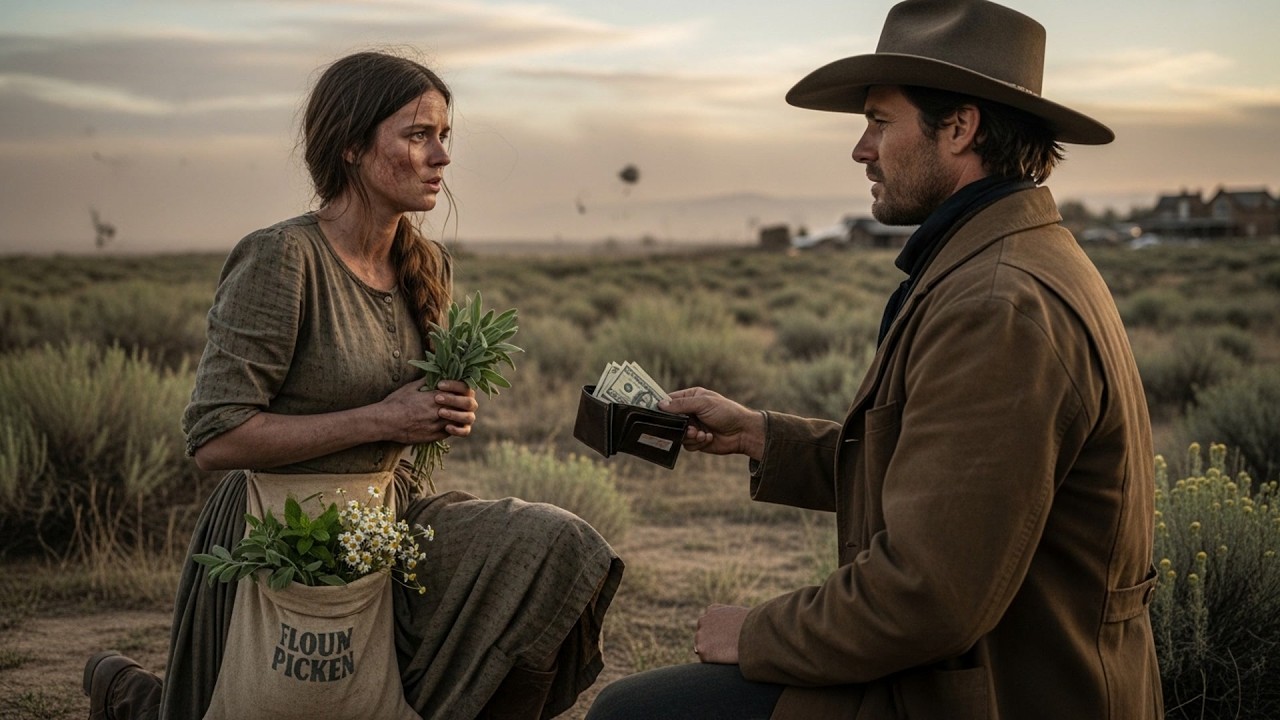 She Was Gathering Wild Herbs To Sell For Pennies, The Cowboy Bought Them All And Asked Her To Stay