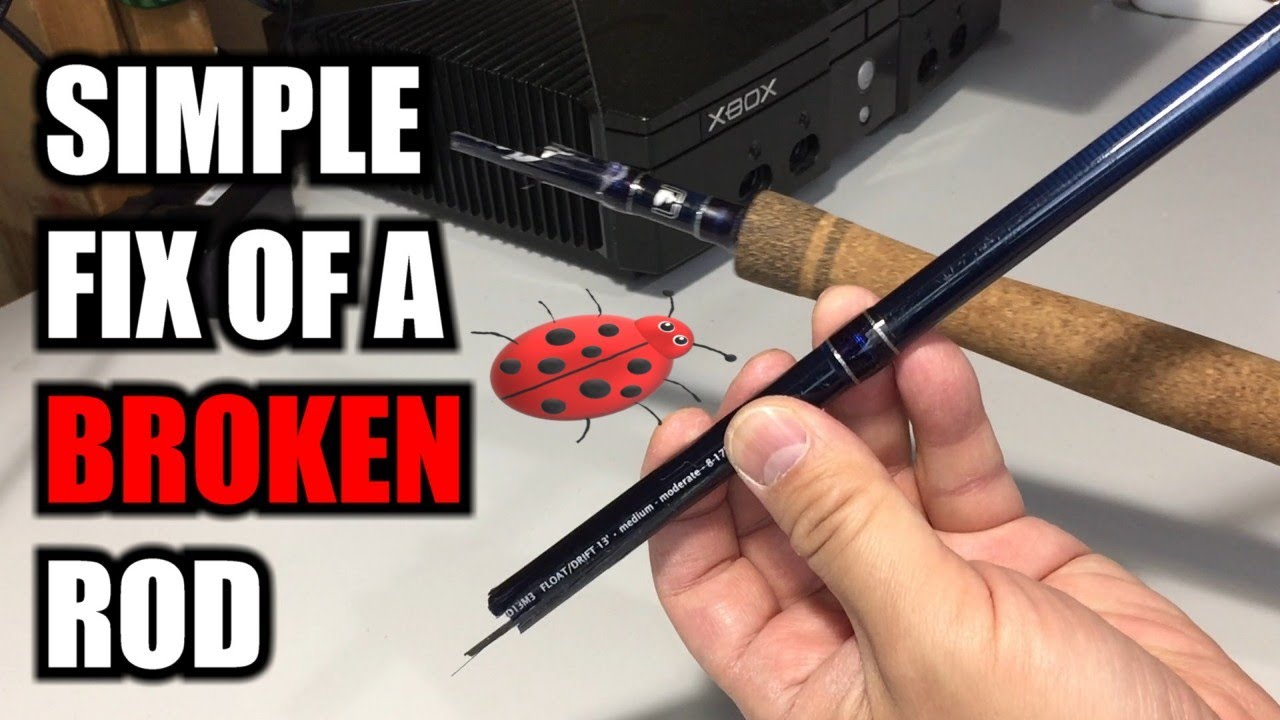 Broken fishing rod? Simple DIY fix. Cheap and strong.