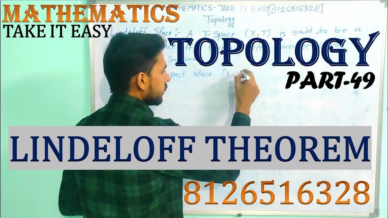 Lindeloff  theorem// LIndeloff space// Topological space// Mathematics for M.sc/M.A by Vibhor tyagi