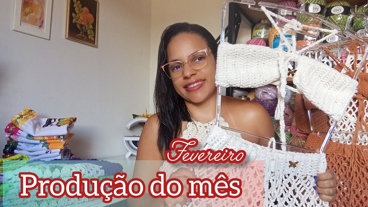 🚨 Tudo que eu consegui produzir no mês de fevereiro vem conferir 😁@Josiborges.croche #vlog 