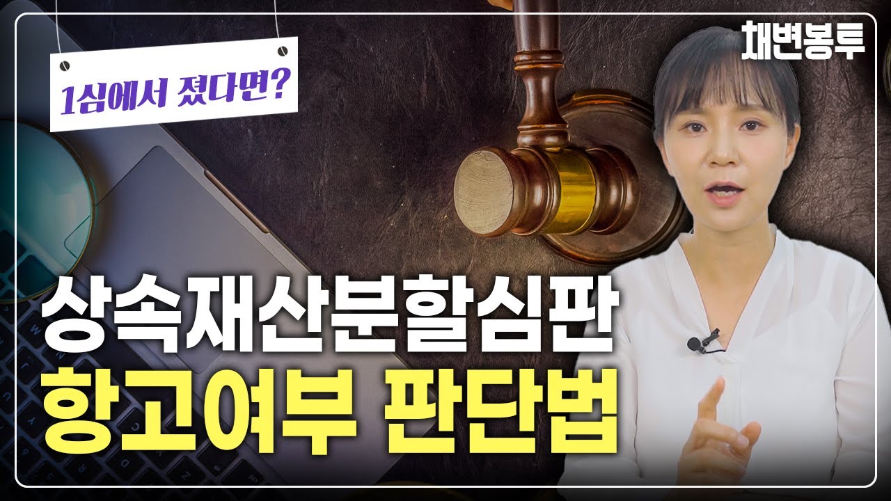상속재산분할심판 항고여부 판단법 | 상속전문변호사 채애리