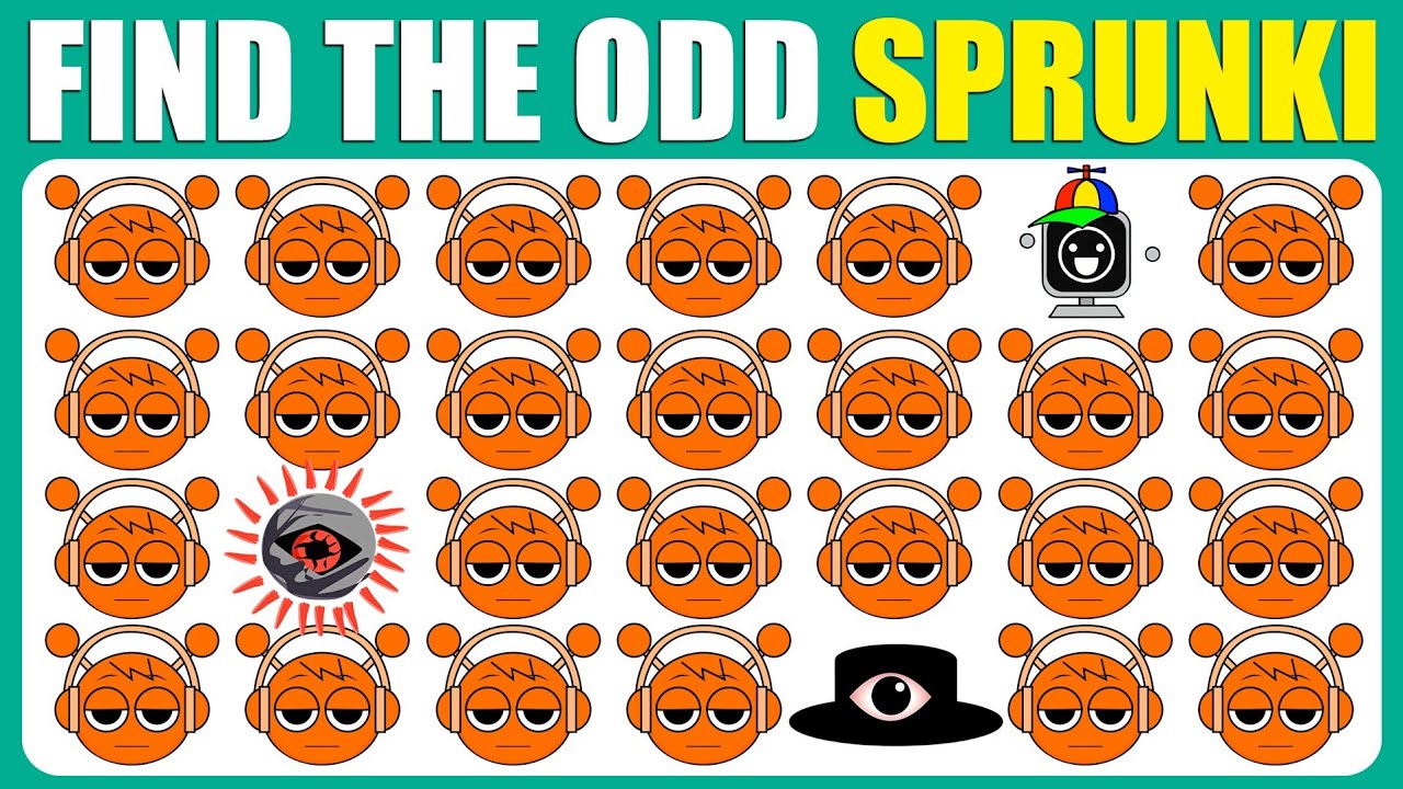 Find The Odd One Out - Sprunki Lite Edition | Easy, Medium, Hard | Emoji Quiz