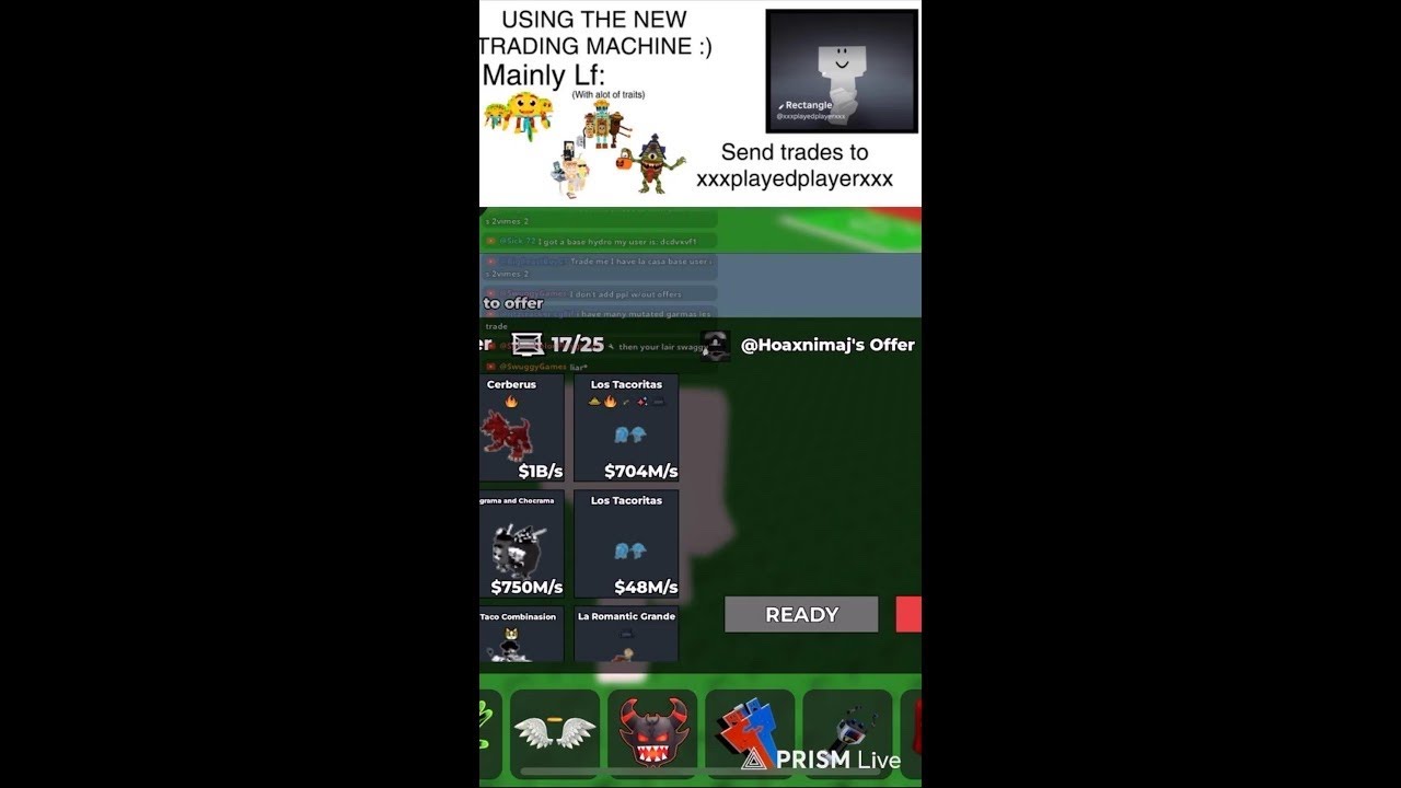 sab trading and doing trades, Steal A Brainrot Trades (Rectangle :))