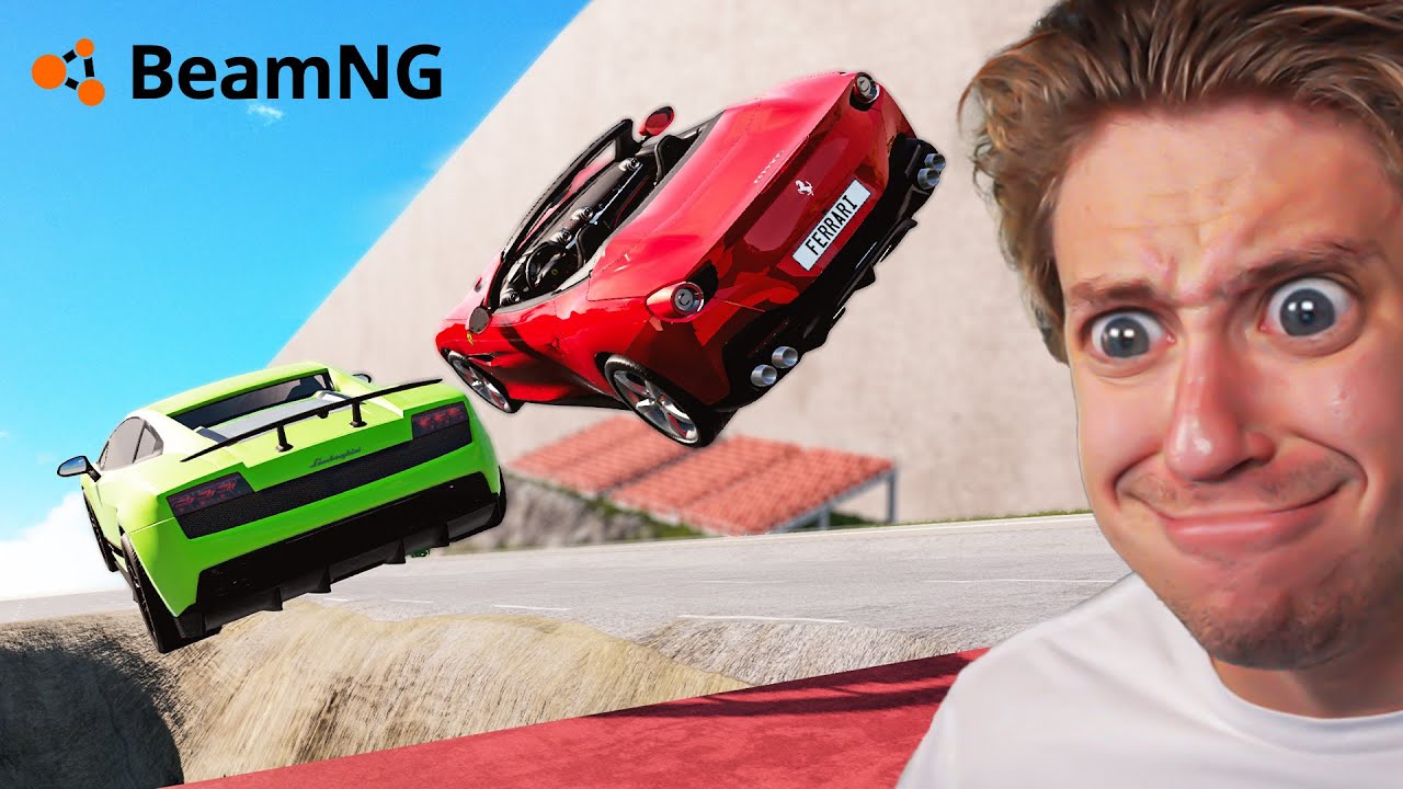 Cars vs Cursed Hills in beamNG