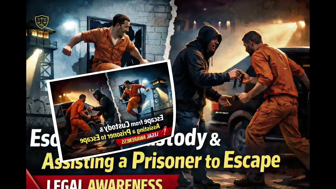 “ከእስር ማምለጥ እና እስረኛ እንዲያመልጥ መርዳት” “Escape from custody and assisting a prisoner to escape.”