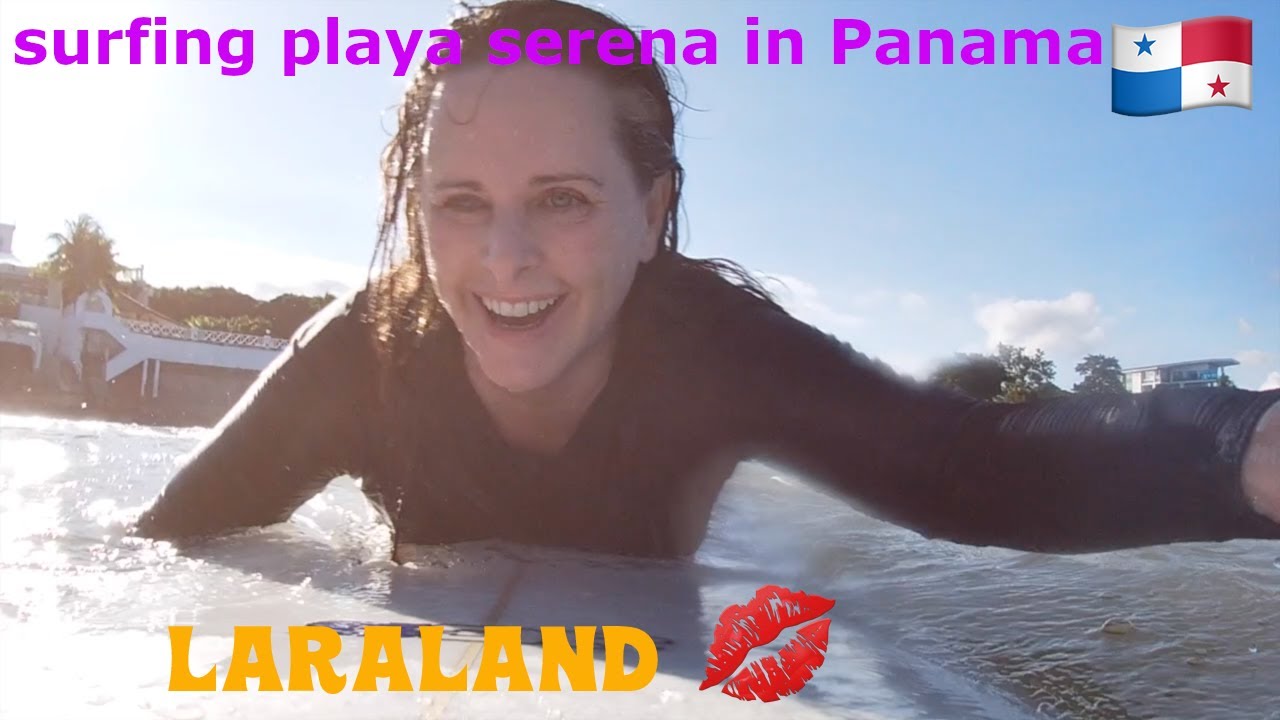 Surfing Playa Serena in Coronado, Panama. Stoked!