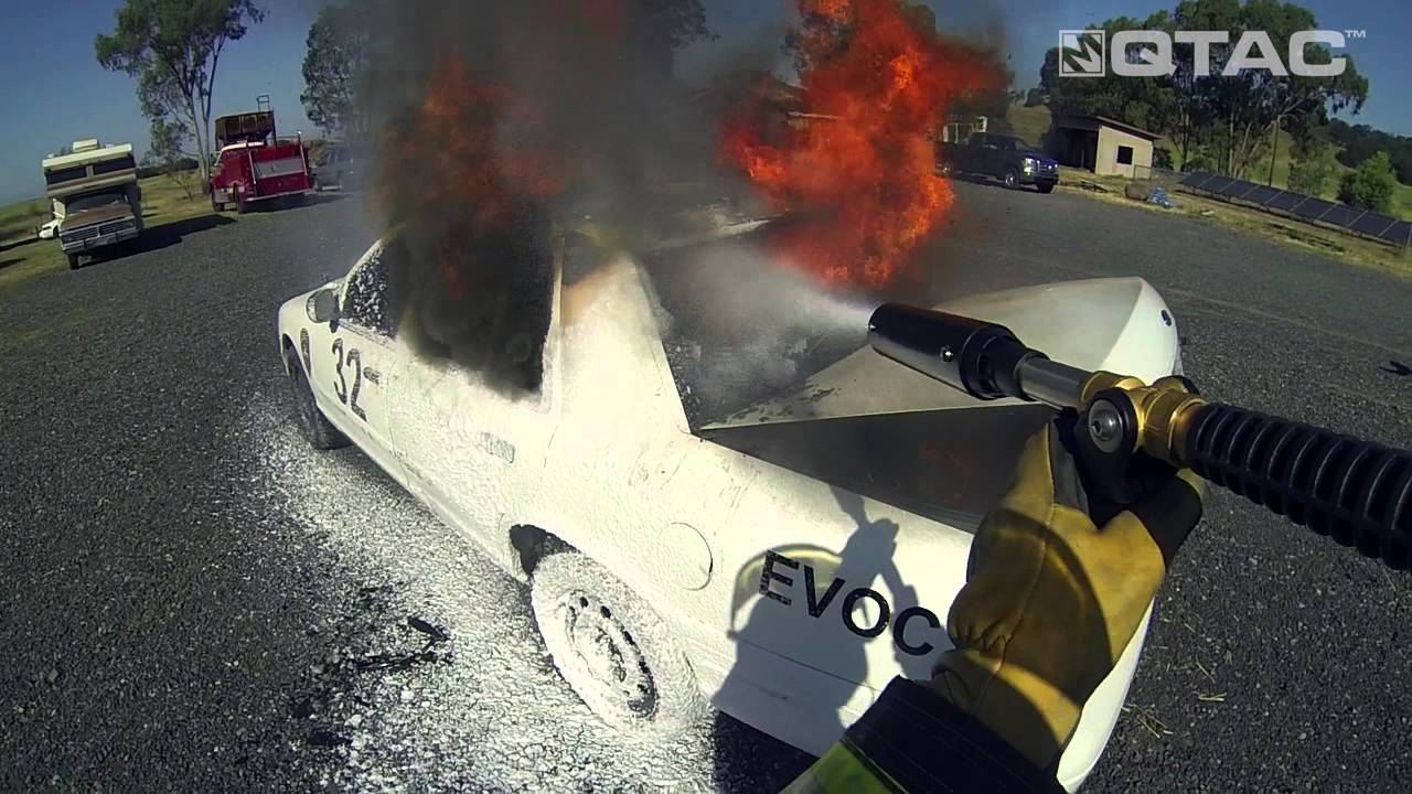Car Fire: Testing the QTAC 75 UHP (Ultra High Pressure) Fire Fighting Skid