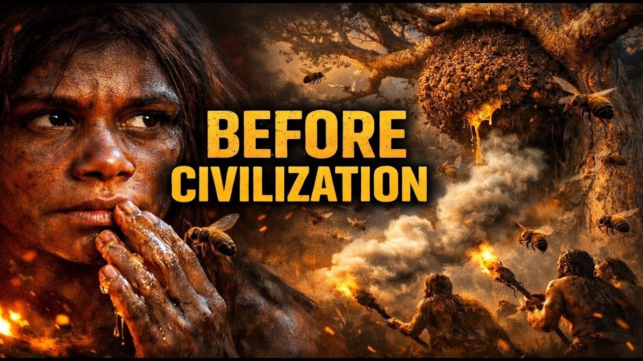 3.7 Million Years Ago | Early Human Uses Smoke to Steal Honey from Giant Prehistoric Bees