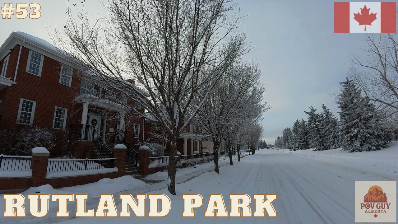 ❄️ Walking Through Calgary’s Hidden Gem: Rutland Park Covered in Fresh Snow! 🇨🇦✨