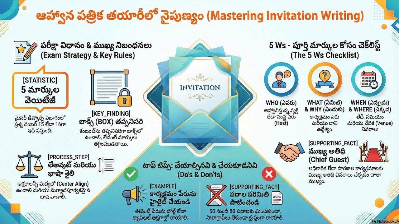Invitation Writing Guide | Class 6–10 తెలంగాణ ఇంగ్లీష్