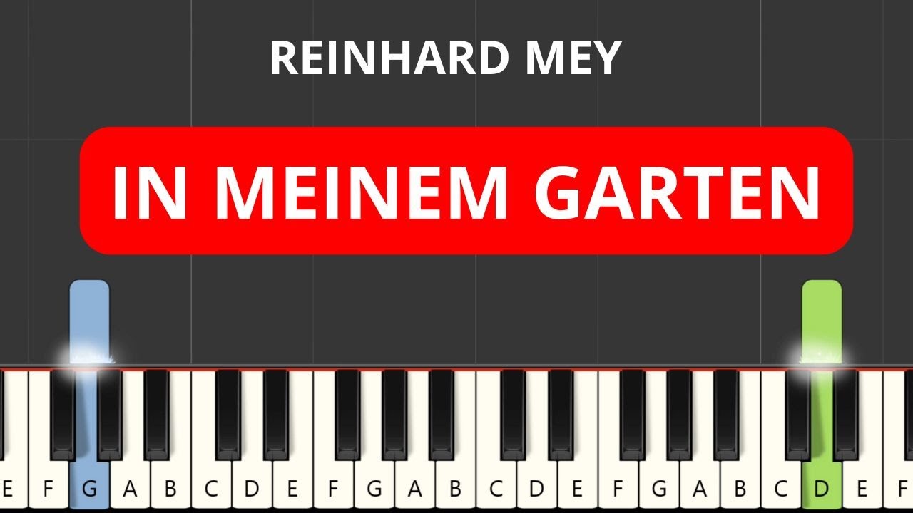 Reinhard Mey - In meinem Garten (Piano Tutorial) (Piano Cover)