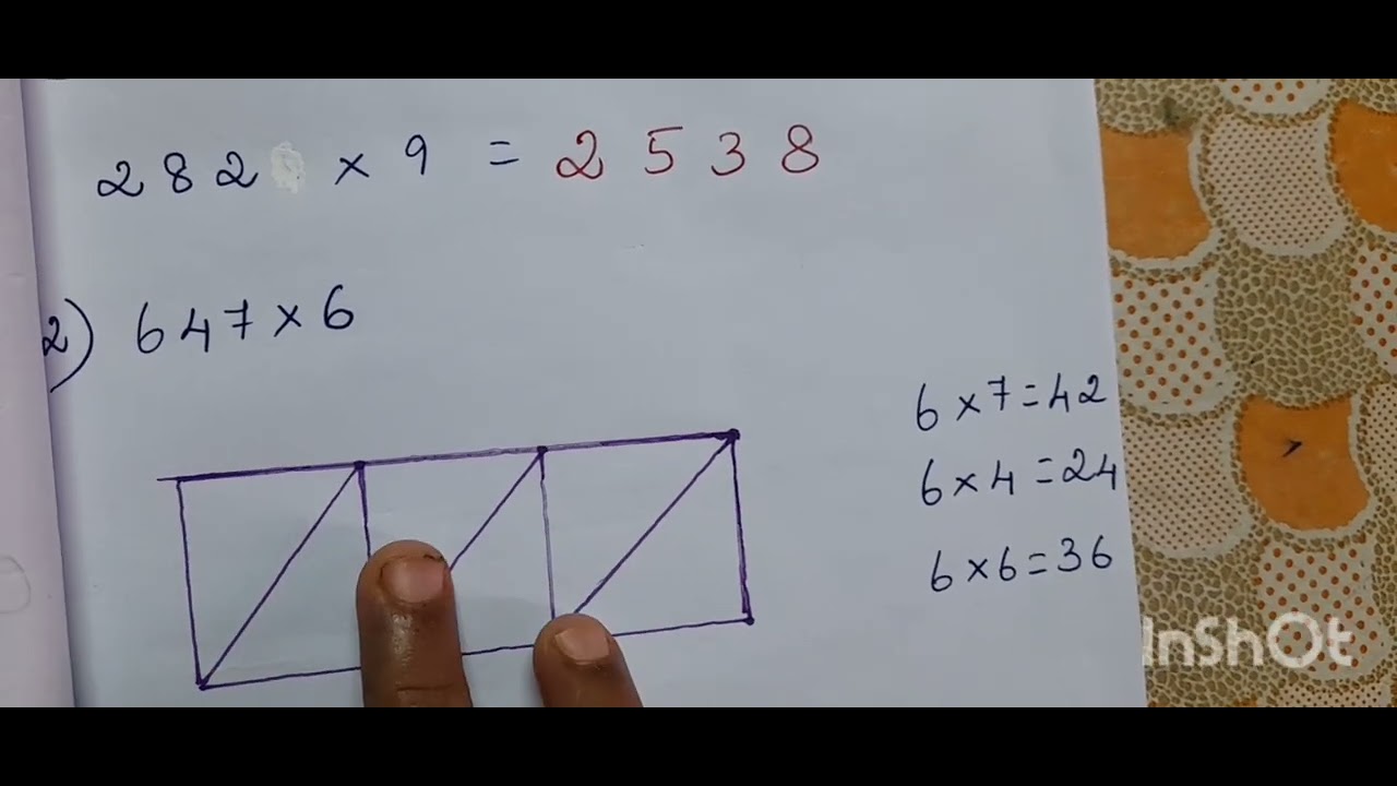 MULTIPLICATION  // LATTICE ALGORITHM  // MULTIPY 3 DIGIT NUMBER BY 1 DIGIT NUMBER // TYPE  : 2