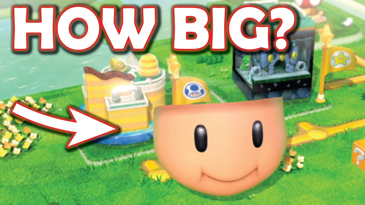 Насколько большим можно сделать лицо Тоада в Super Mario 3D World + Bowser's Fury? [мод Super Mar...