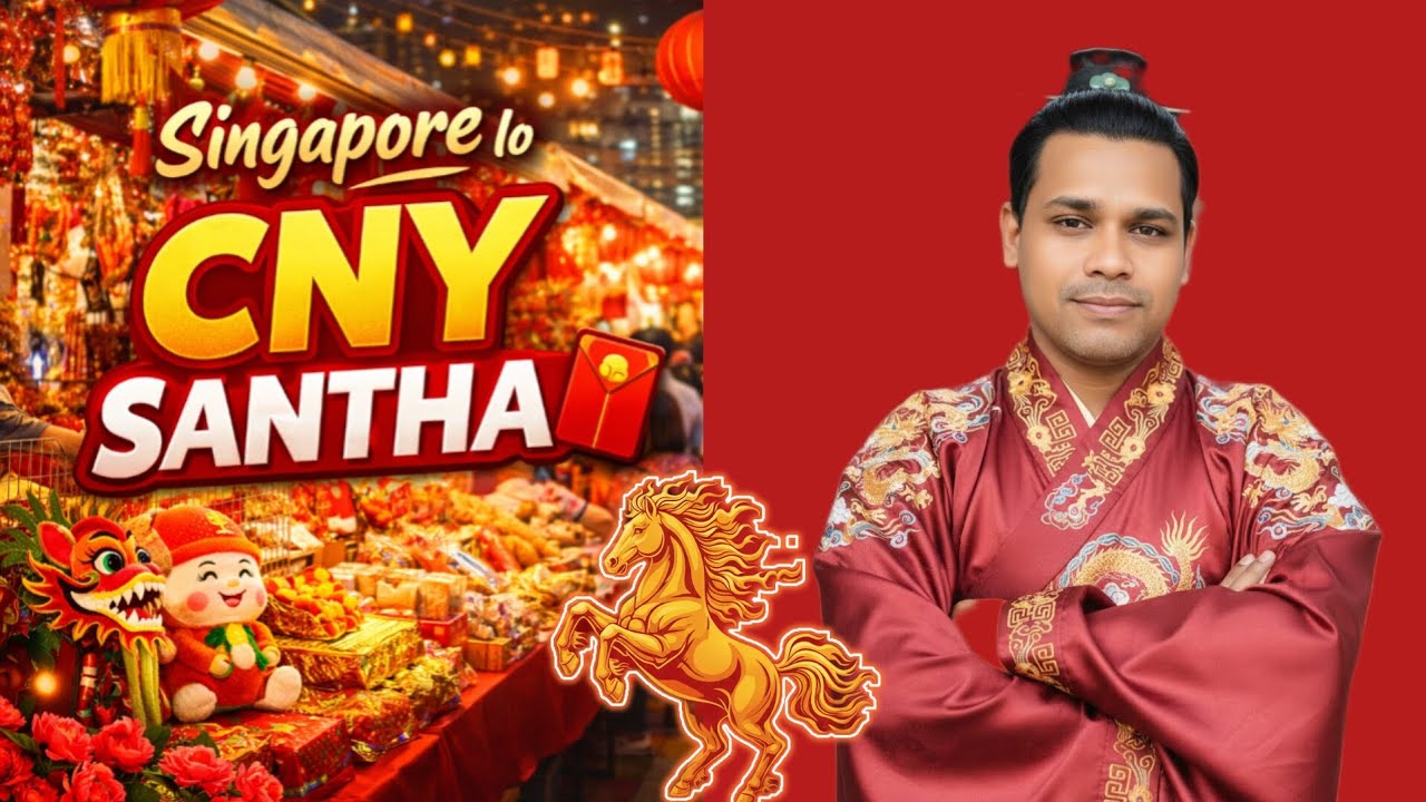 Singapore lo Chinese New Year Santha 🧧 Festive Vibes @thiru360..