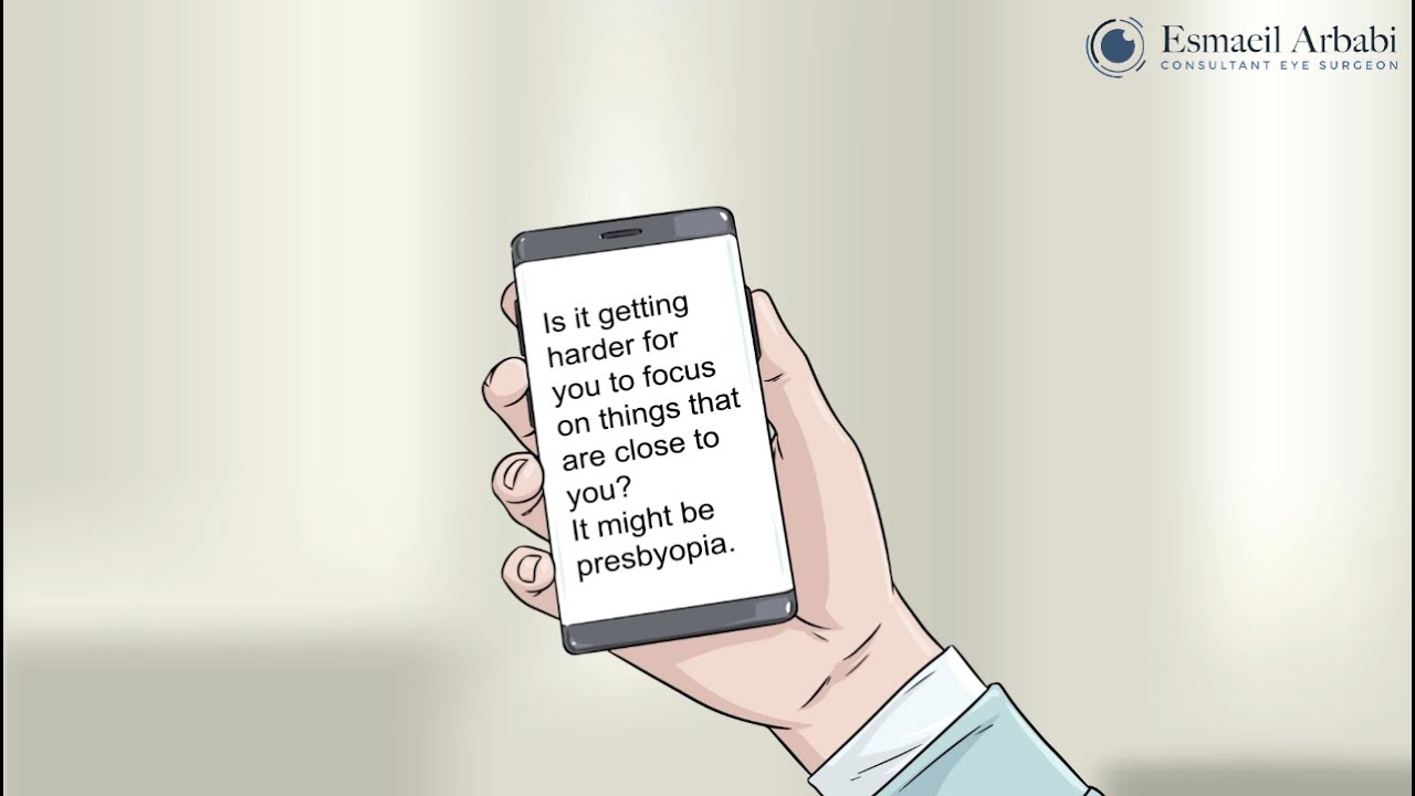 What is Presbyopia (need for Reading glasses)? High quality cartoon animation