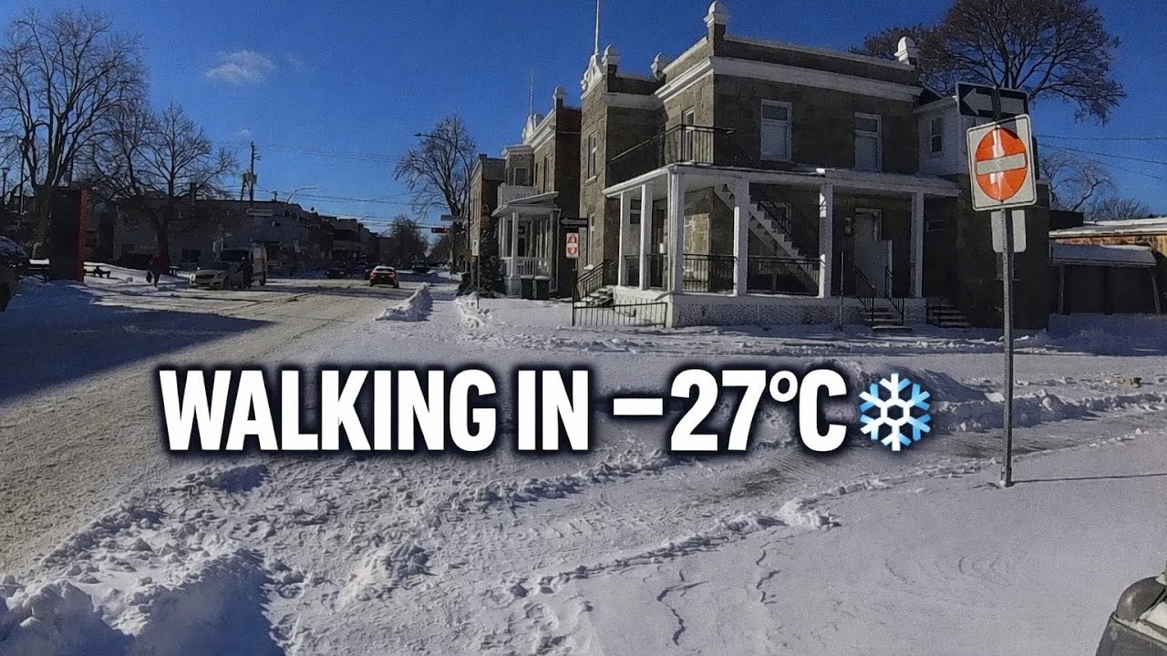 [4K] Walking Montréal ❄️ Extreme Winter 