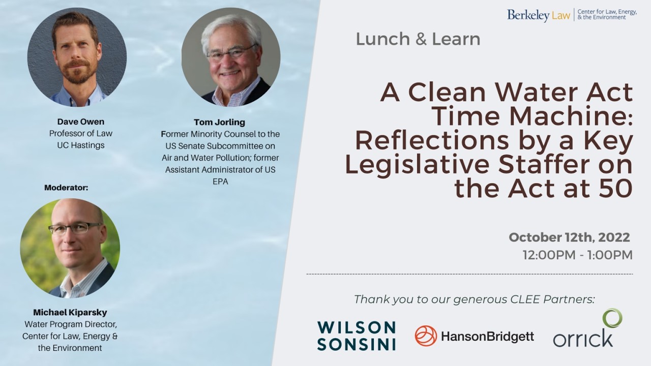 A Clean Water Act Time Machine  Reflections by a Key Legislative Staffer on the Act at 50