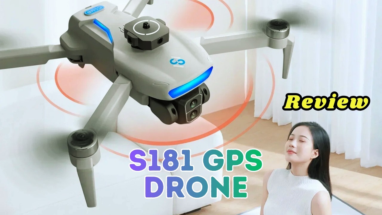 Дрон S181 GPS | Обзор дрона | Двойная камера 8K, система предотвращения столкновений, 5G FPV | Лу...
