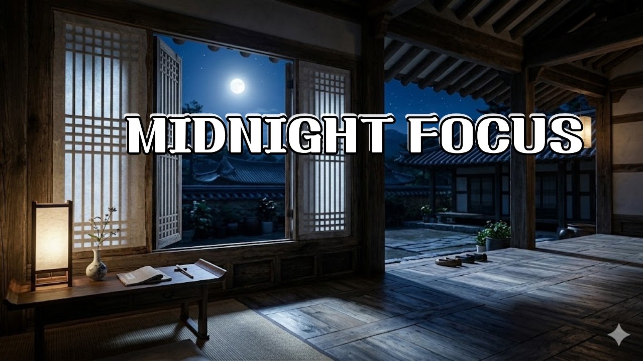 Midnight Focus 🌙 Korean Piano & Gayageum for Deep Study (2 Hours)