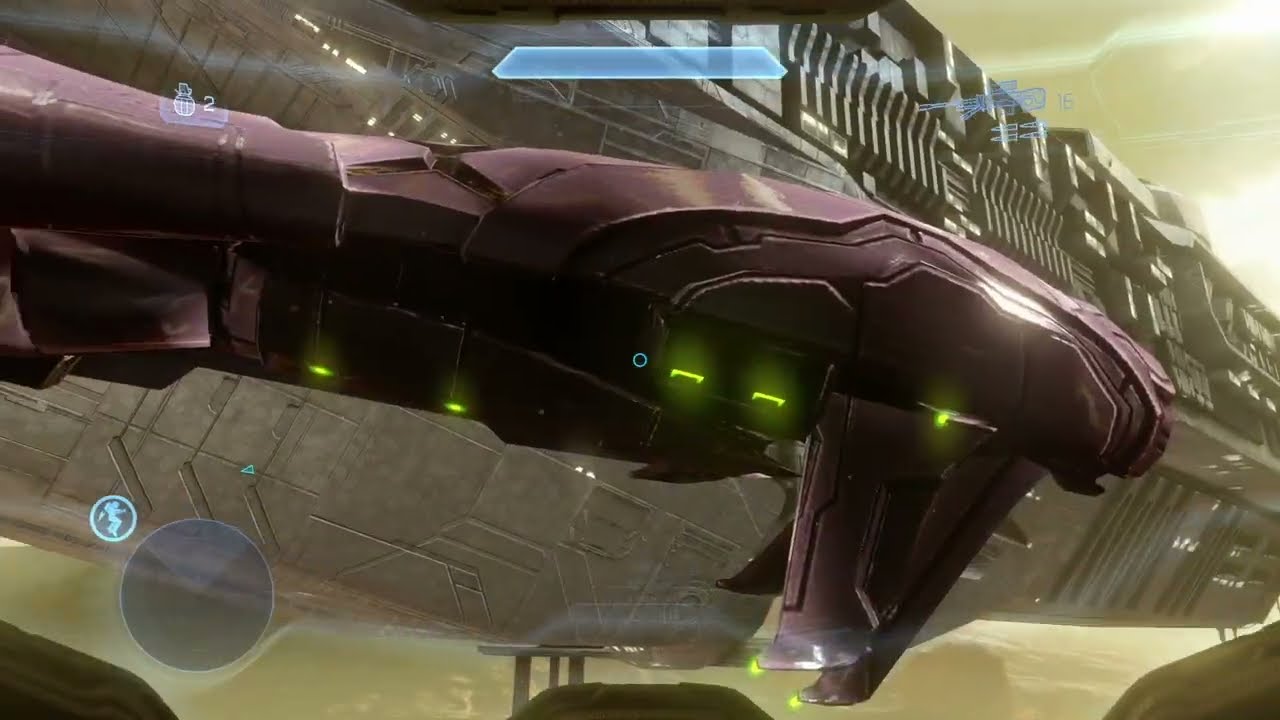 Halo 4 Reclaimer Breakout. (Fixed) Tiny Covenant Cruisers and UNSC Infinity (Close Up)
