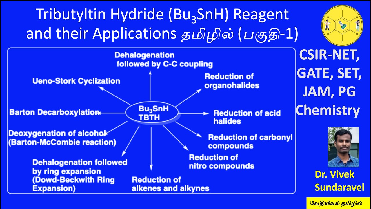 Tributyltin Hydride (Bu3SnH) Reagent and their Applications in Tamil Part-1 |Chemistry in tamil