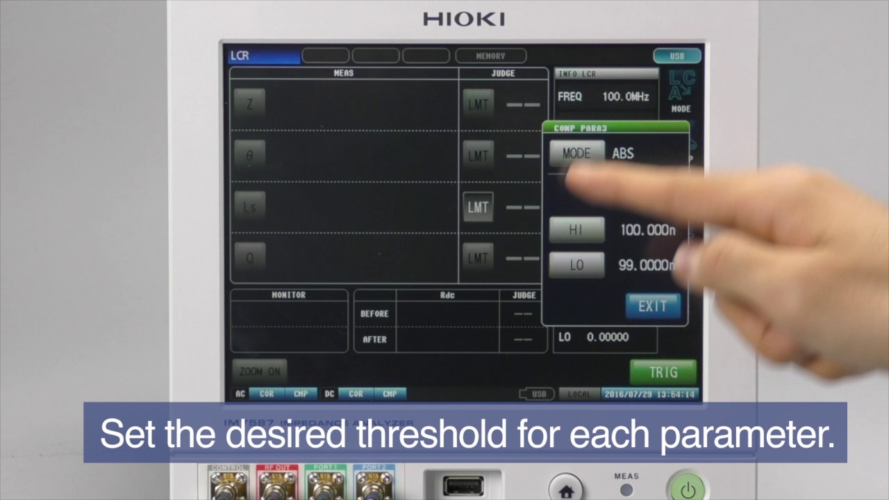 IMPEDANCE ANALYZER IM7580 series：Comparator function