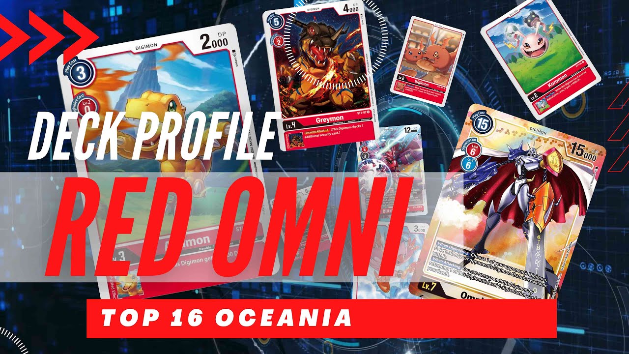 Top 16 Oceania Red Omnimon Deck Profile | Digimon TCG (1.5)