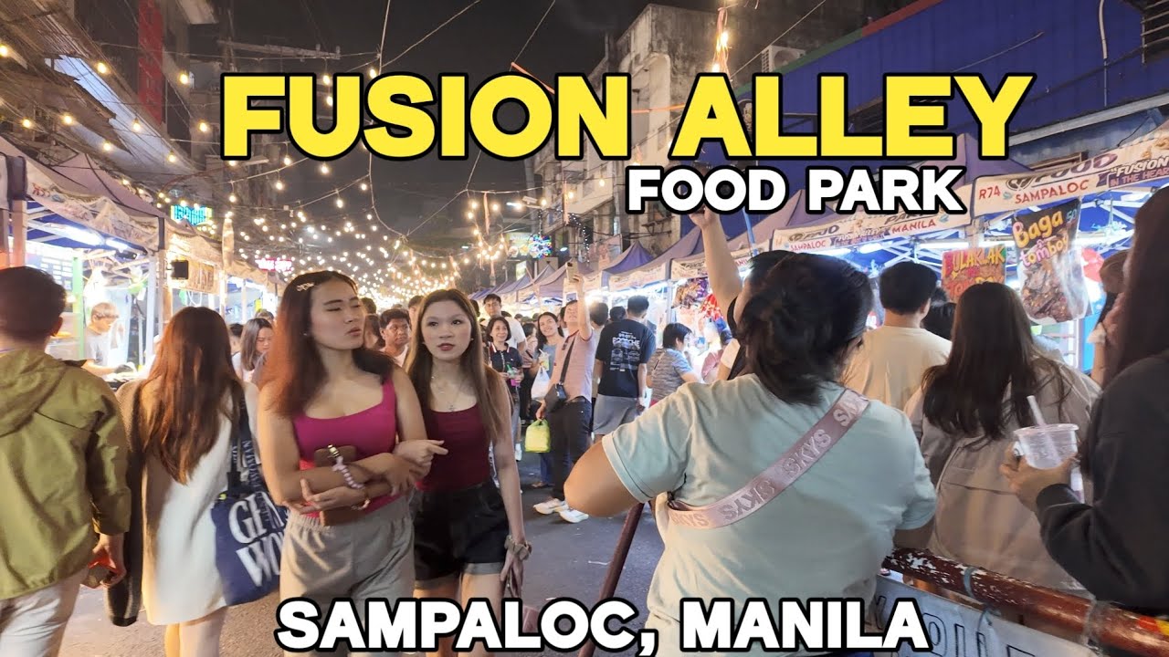 [4K] FOOD TRIP! in Fusion Alley SAMPALOC, MANILA Food Park! You Must Try Street Foods..