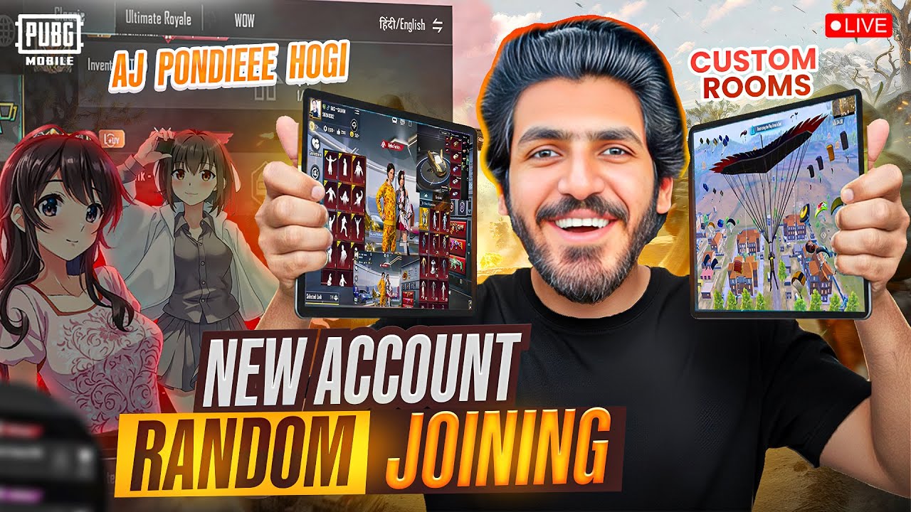 AJJ NEW ACCOUNT PR RANDOM NAME SATH PONDIIEE SEGMENT RANDOM JOINING😜 & CUSTOM ROOMS
