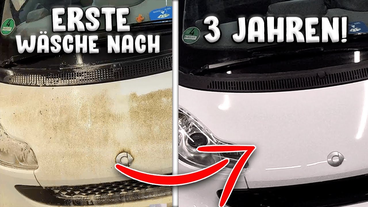 Erste Wäsche für vergessenen Smart | AUTOLACKAFFEN