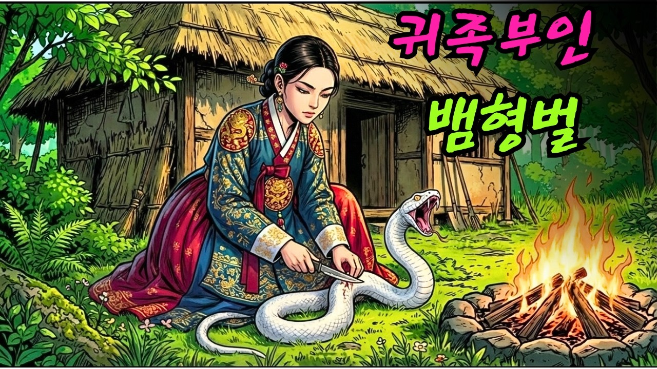 귀족 부인이 아기 뱀의 꼬리를 자르자, 그 일족 전체가 뱀으로 변하는 형벌을 받게 되었다.|민담 |전설 |설화 |옛날이야기 |오디오북