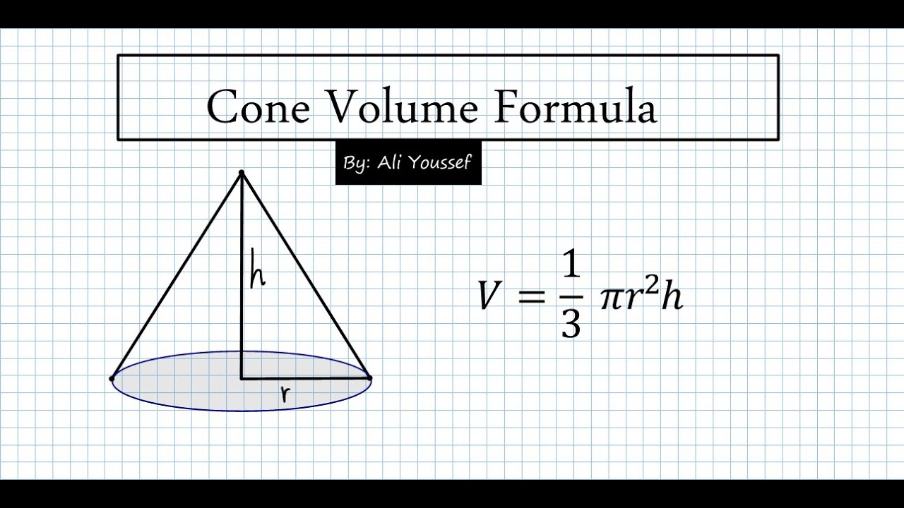استنتاج قانون حجم المخروط || Cone Volume Formula